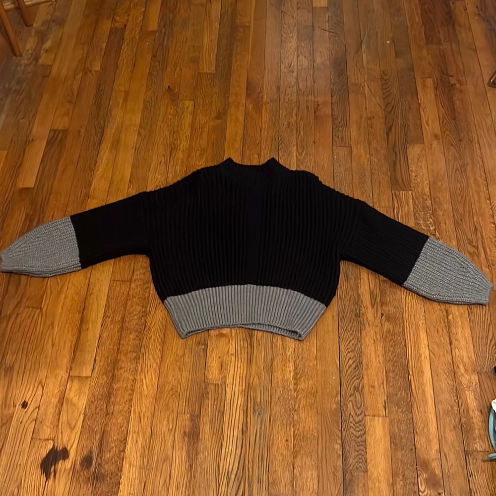 Black and grey sweater